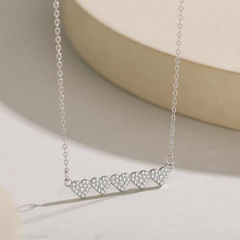 Sterling Silver Radiant Hearts Necklace - Forge & Form