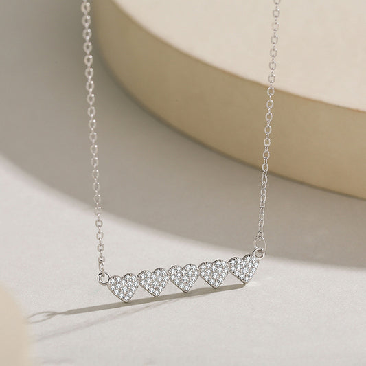 Sterling Silver Radiant Hearts Necklace - Forge & Form