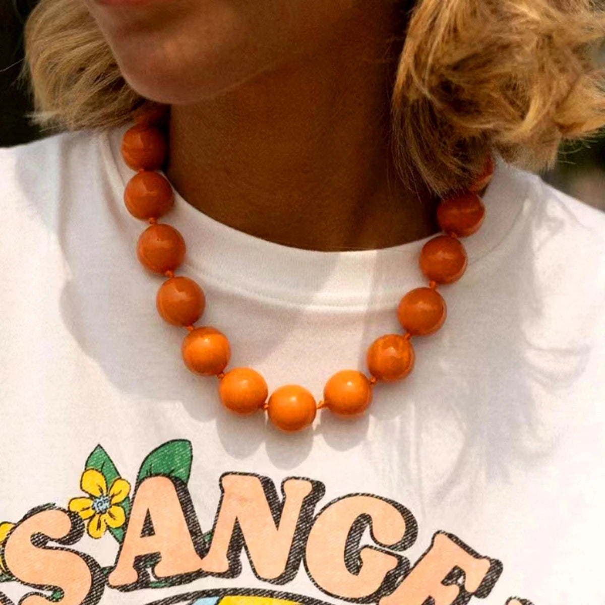 Large Round Beaded Necklace