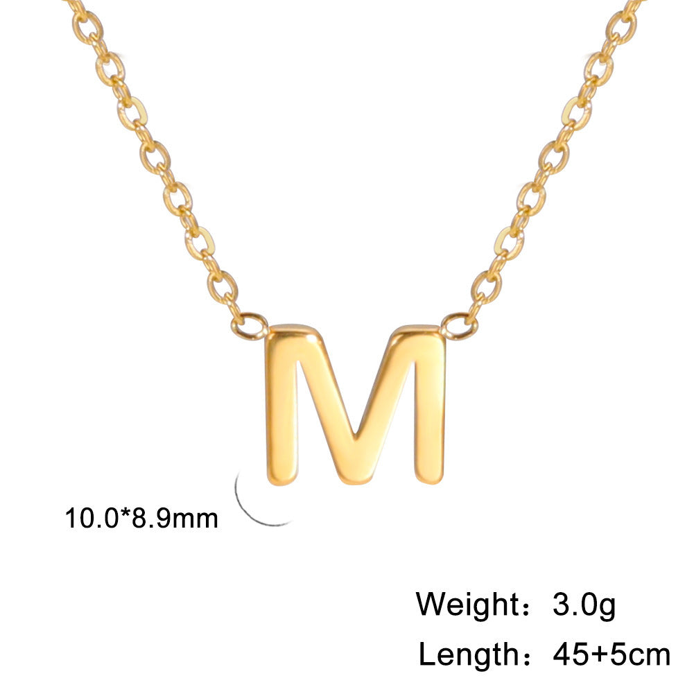 Cartoon Letter Initial Necklace