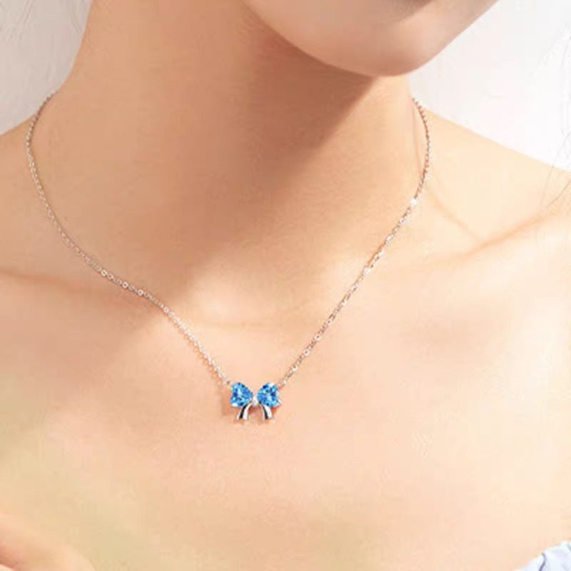 Sterling Silver Dream Girl Bow Necklace - Forge & Form
