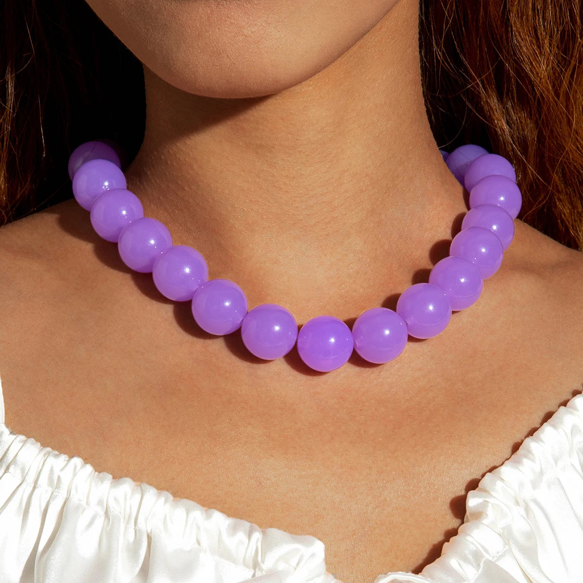 Large Round Beaded Necklace