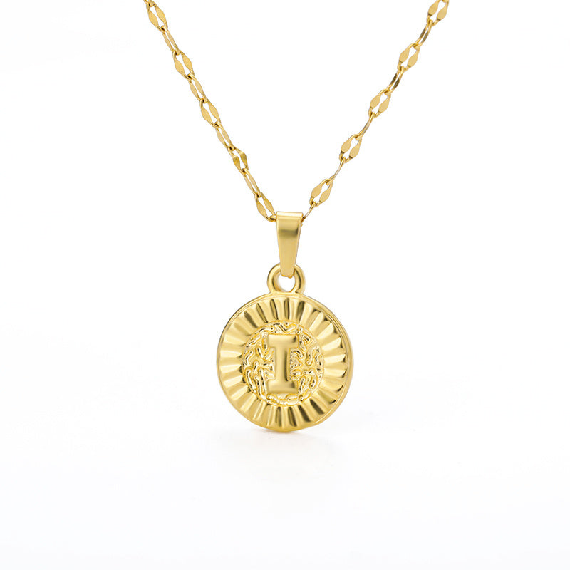 Disc Initial Necklace
