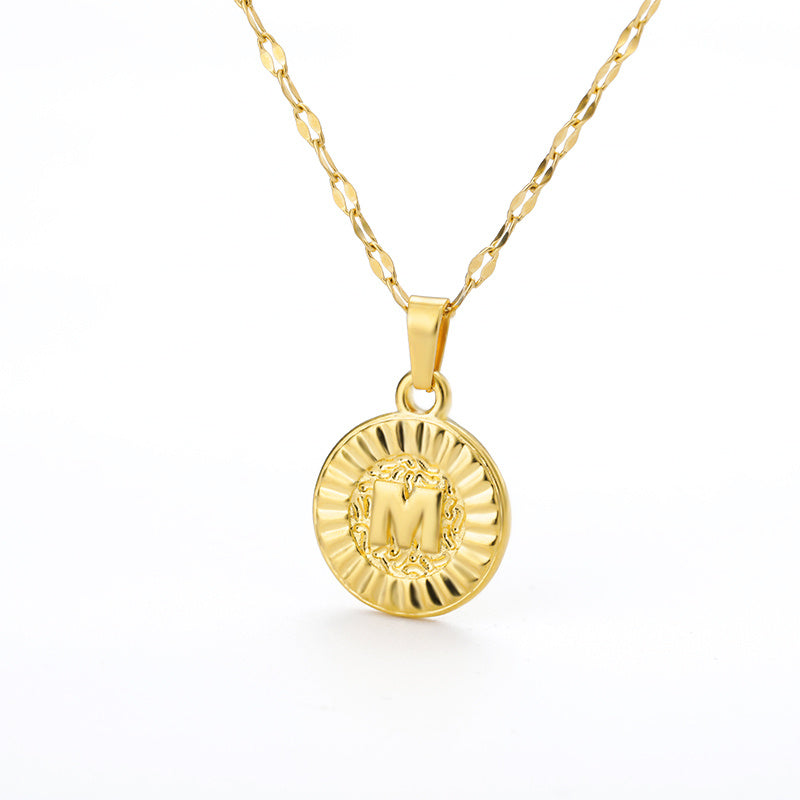 Disc Initial Necklace