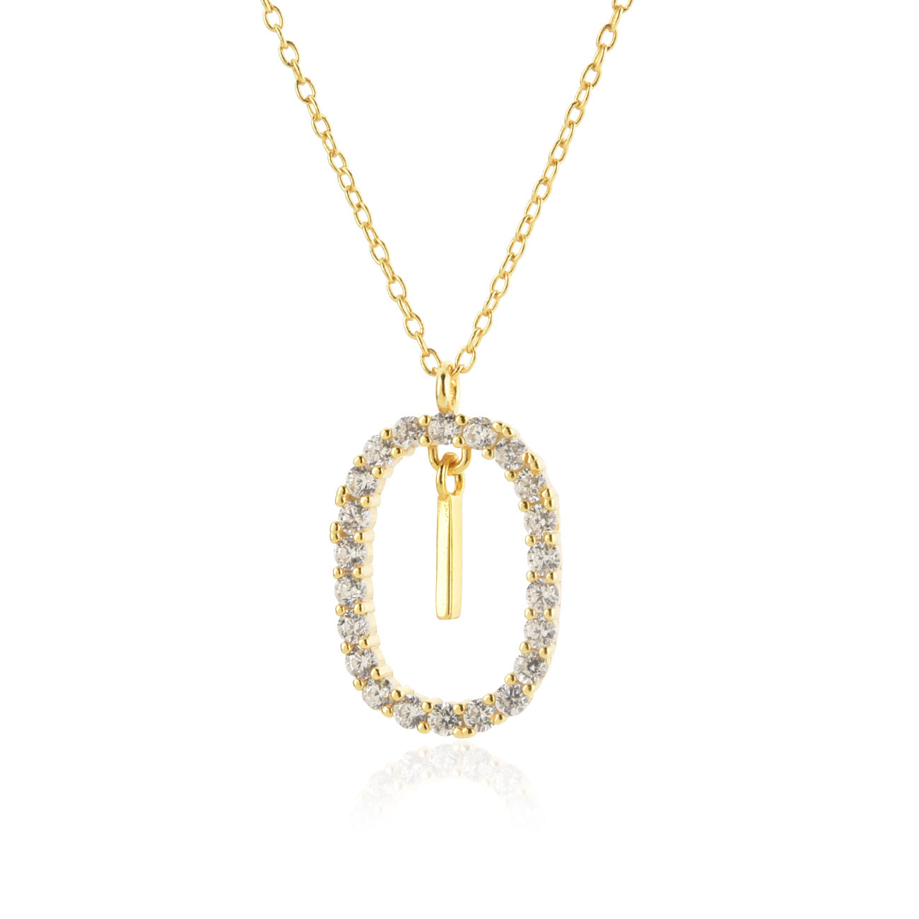 Sterling Silver Initial Halo Necklace - Forge & Form