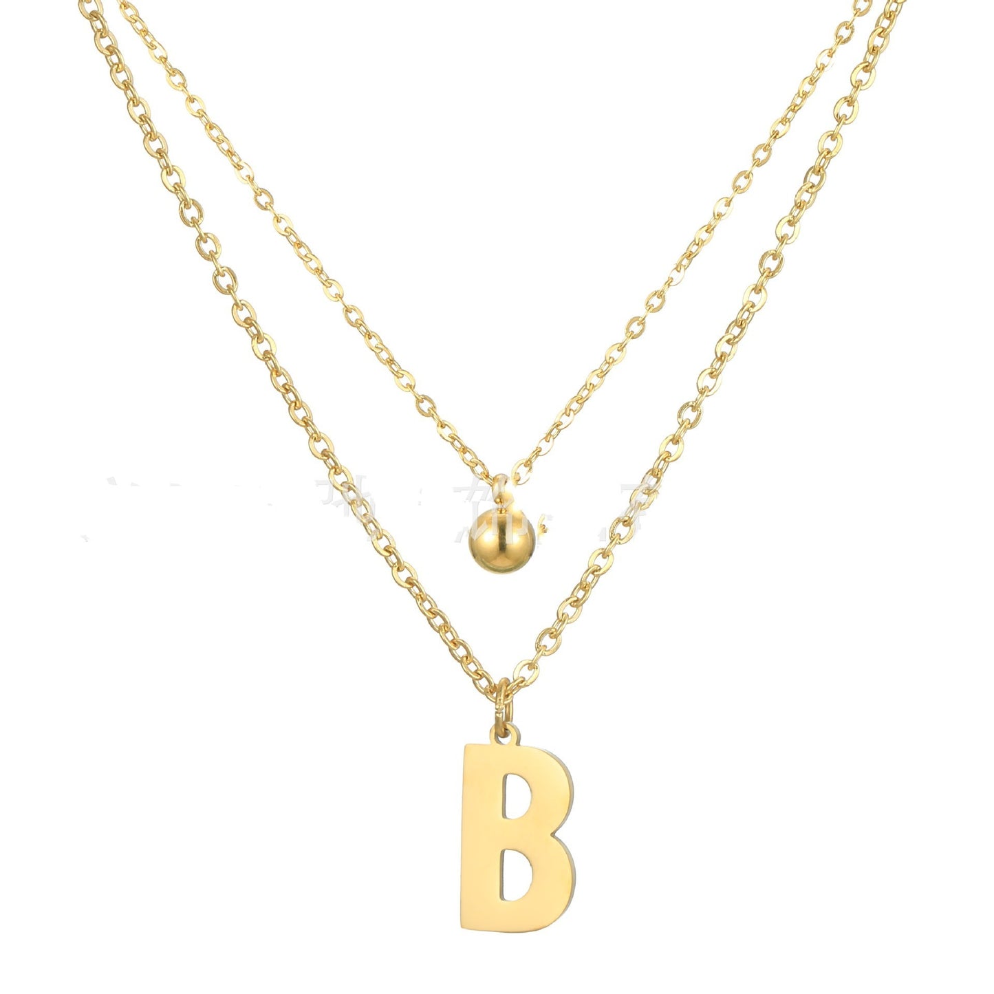 Double-layer Initial Necklace