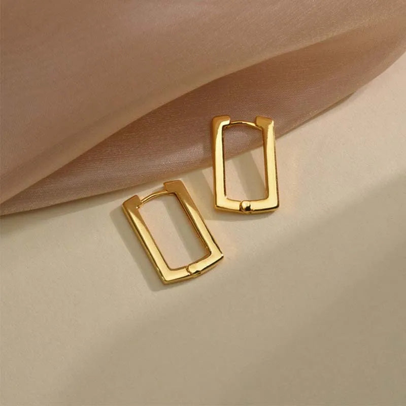 Rectangular Hoop Earrings