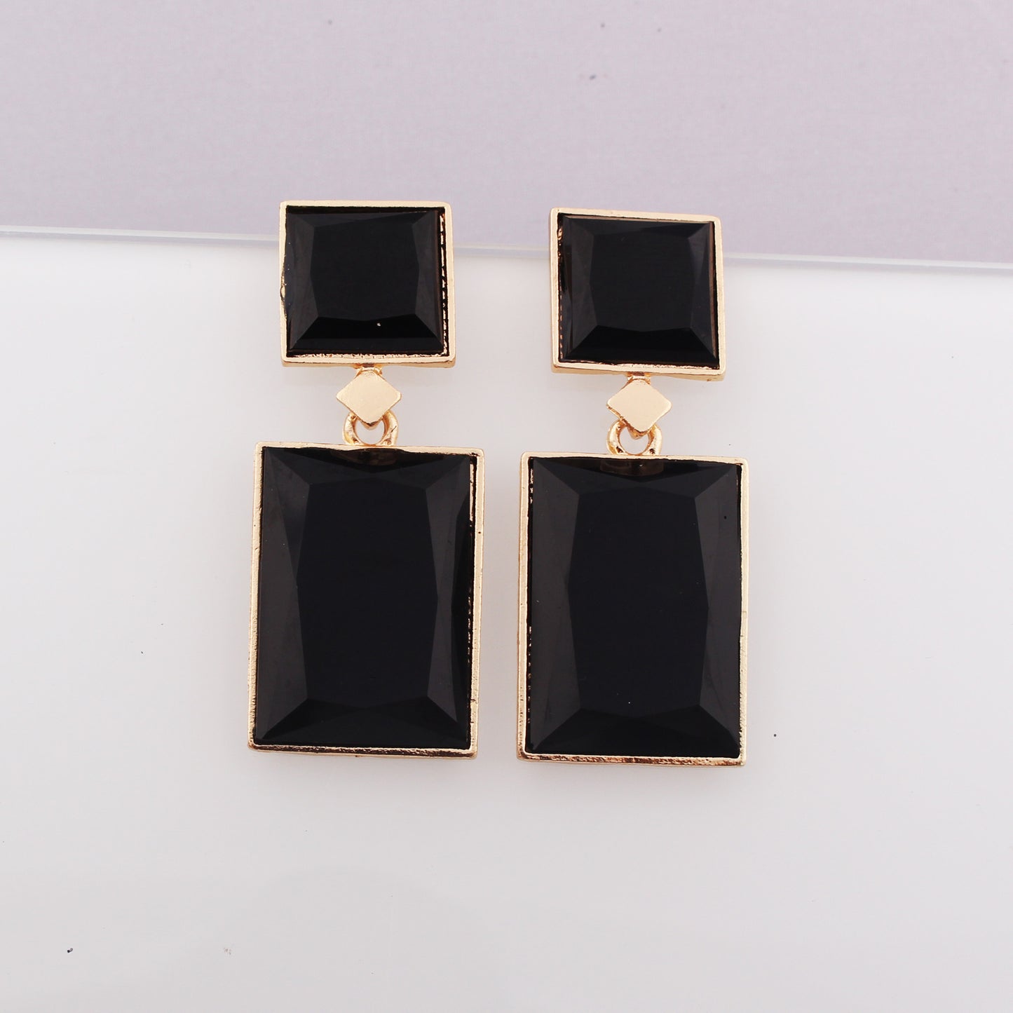 Geometric Square Earrings