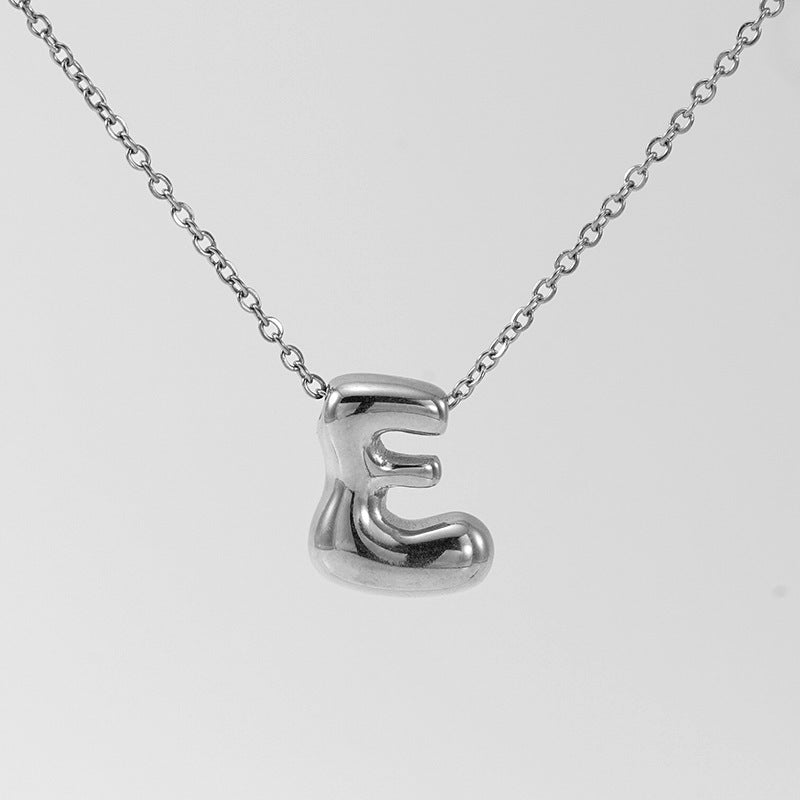 Glossy Bubble Letter Necklace