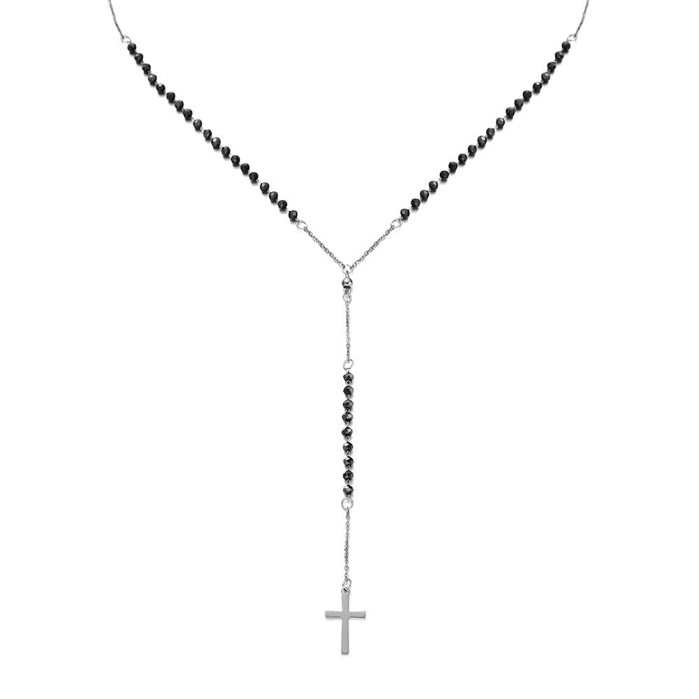 Beaded Cross Lariat