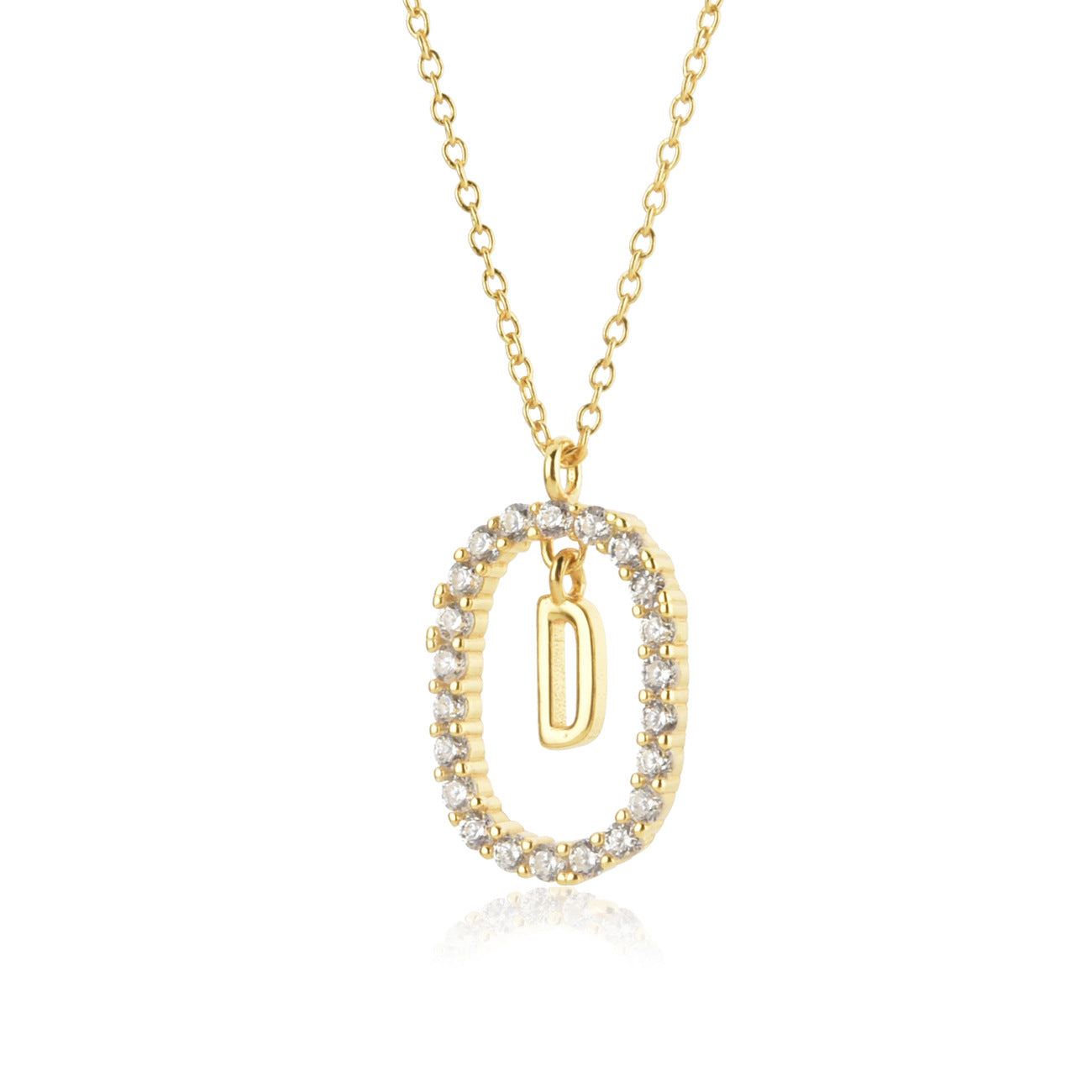 Sterling Silver Initial Halo Necklace - Forge & Form