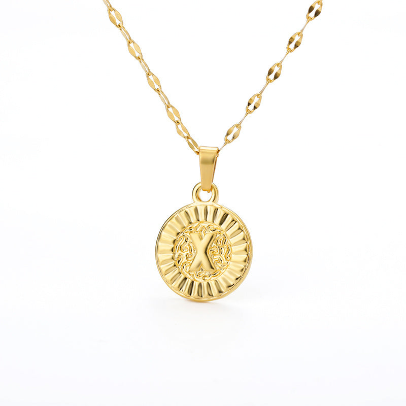 Disc Initial Necklace