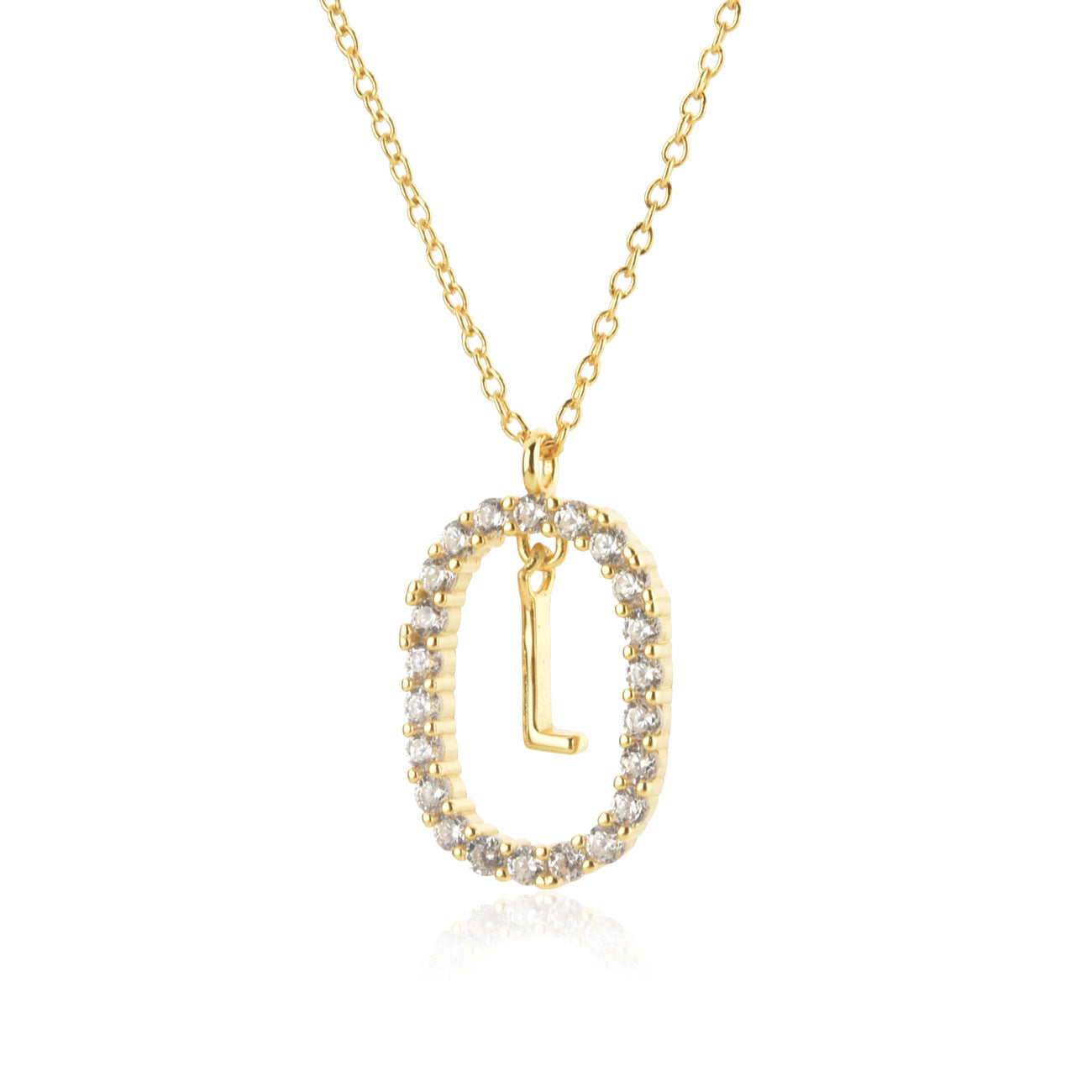 Sterling Silver Initial Halo Necklace - Forge & Form