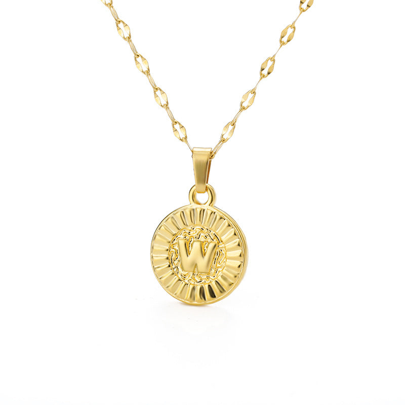 Disc Initial Necklace