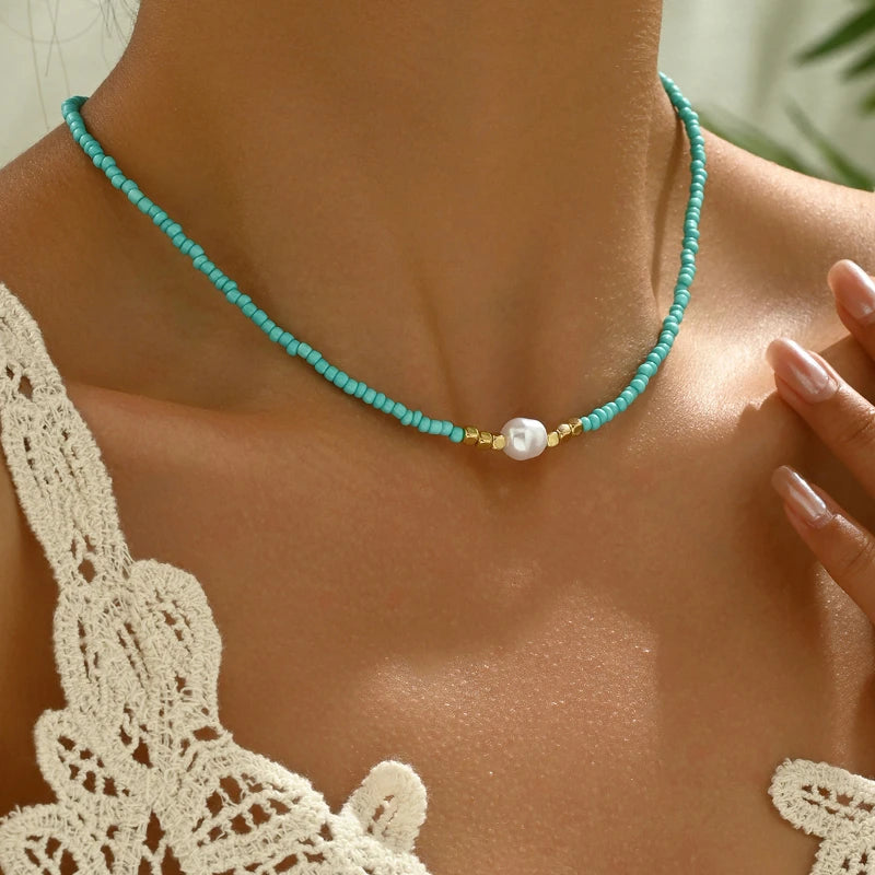 Vintage Bohemian Beaded Necklace