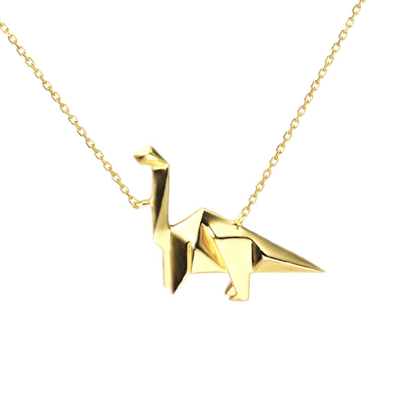 Sterling Silver Dinosaur Charm Necklace - Forge & Form