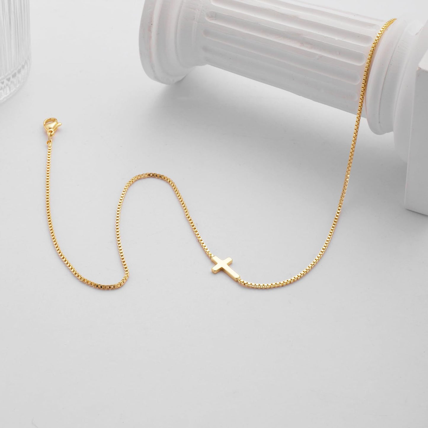Dainty Cross Necklace - Forge & Form