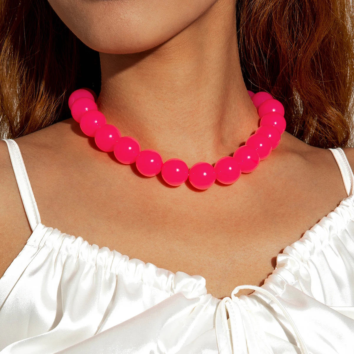 Large Round Beaded Necklace