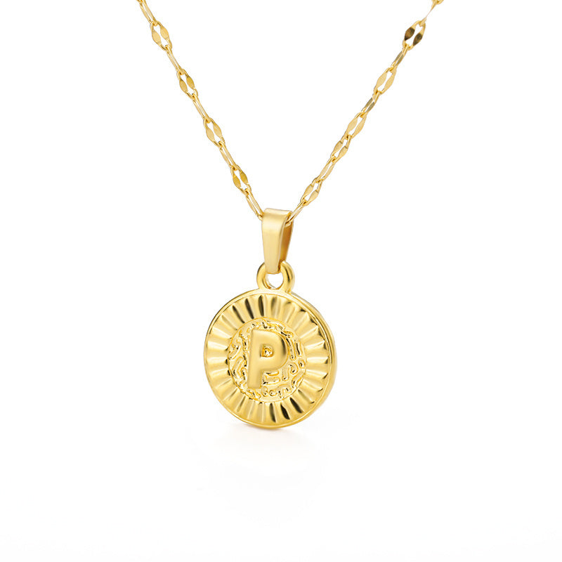 Disc Initial Necklace