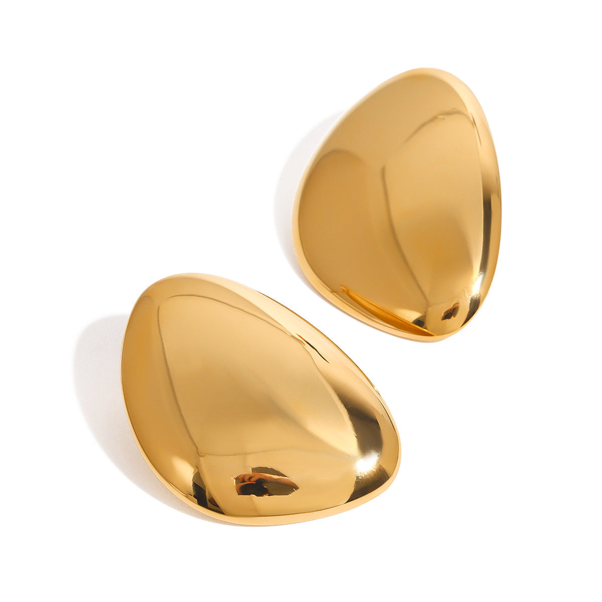 Carrie Chunky Bean Gold Earrings - Forge & Form