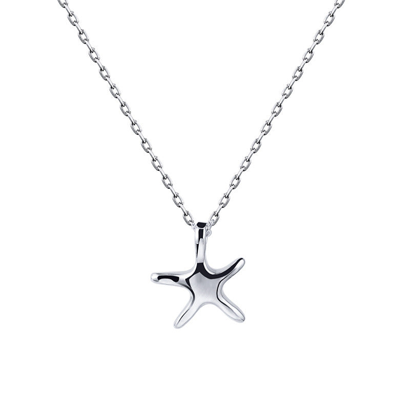 Sterling Silver Simple Starfish Necklace - Forge & Form
