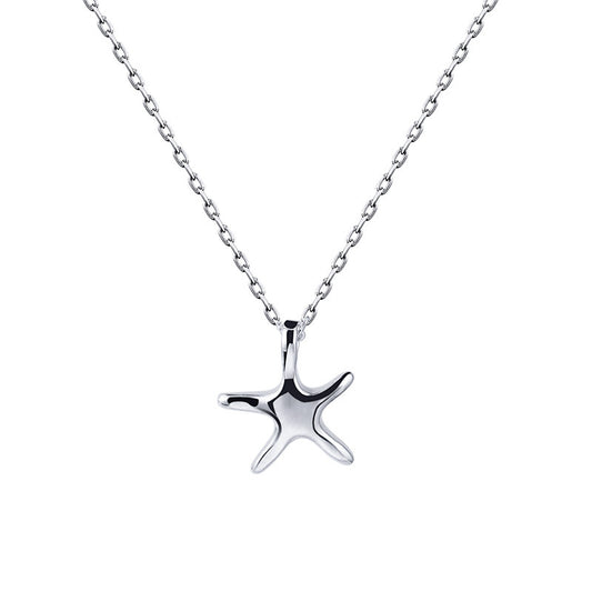 Sterling Silver Simple Starfish Necklace - Forge & Form