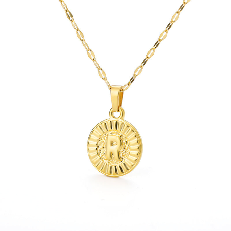 Disc Initial Necklace