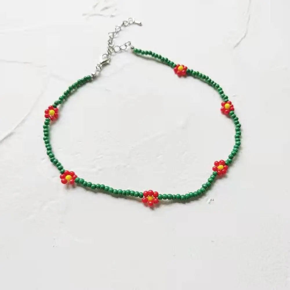Daisy Beaded Choker