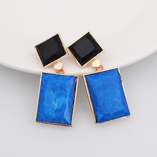 Geometric Square Earrings