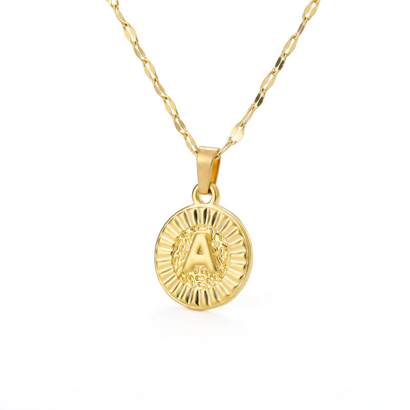 Disc Initial Necklace