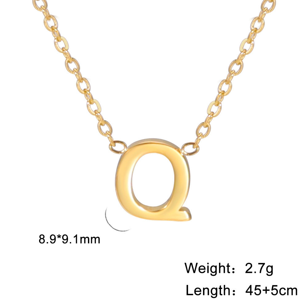 Cartoon Letter Initial Necklace