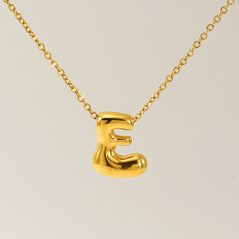 Glossy Bubble Letter Necklace