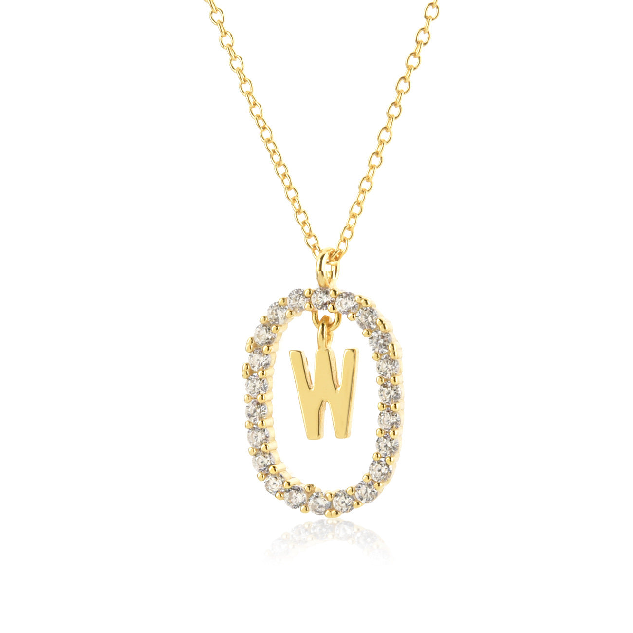Sterling Silver Initial Halo Necklace - Forge & Form