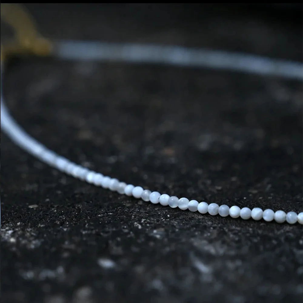 Mother of Pearl Beaded Heart Choker