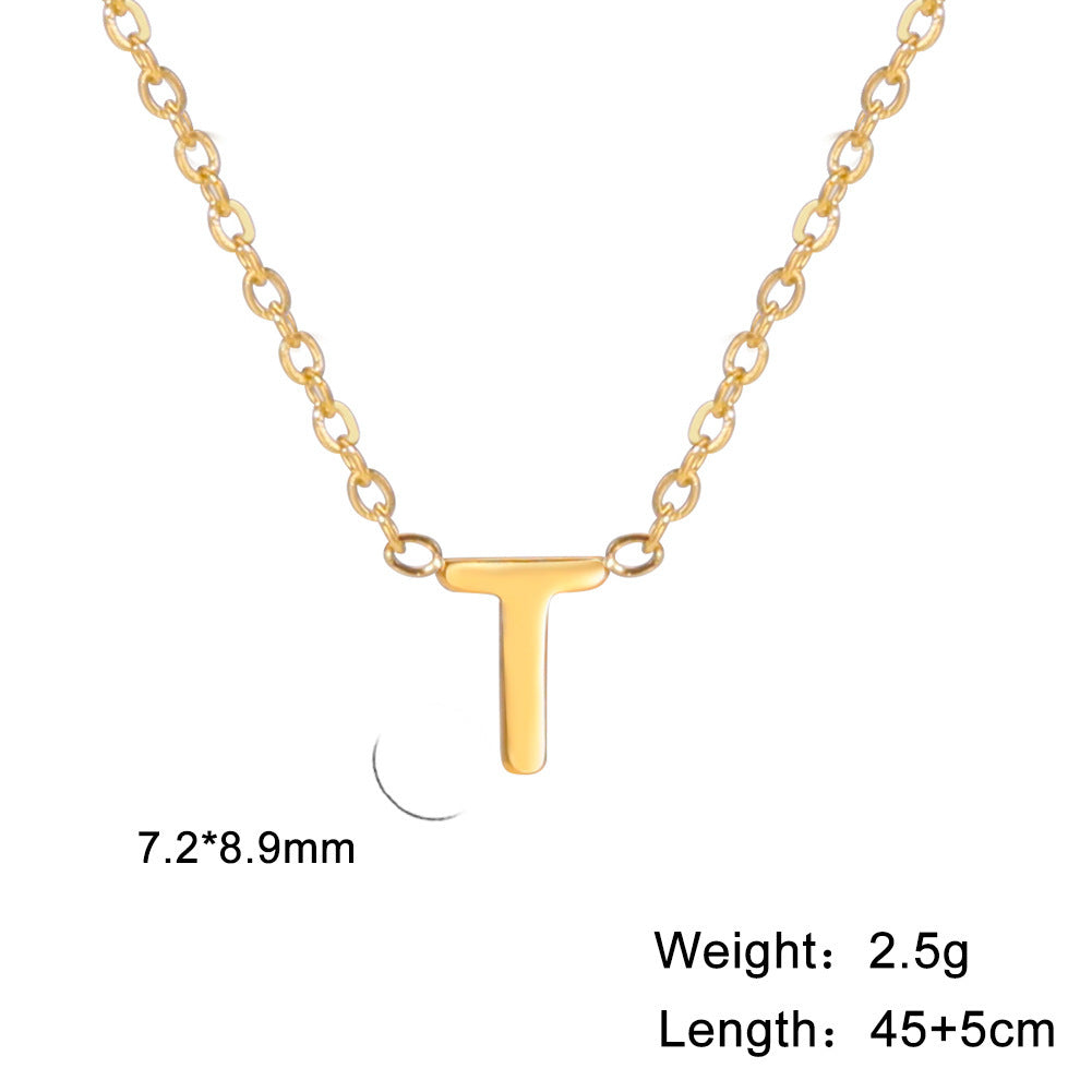 Cartoon Letter Initial Necklace