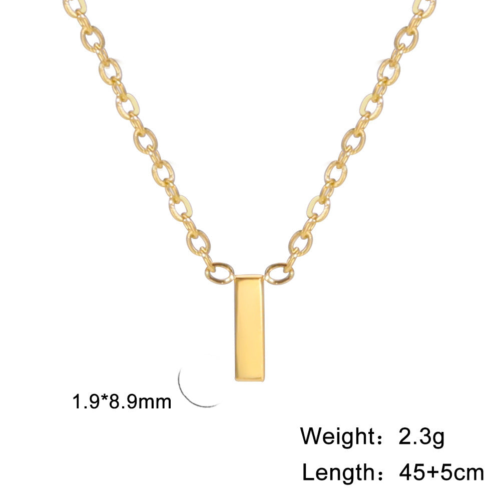 Cartoon Letter Initial Necklace