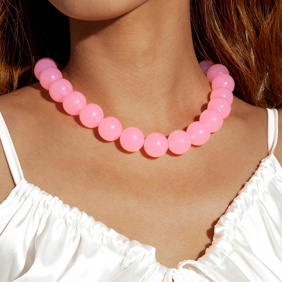 Large Round Beaded Necklace